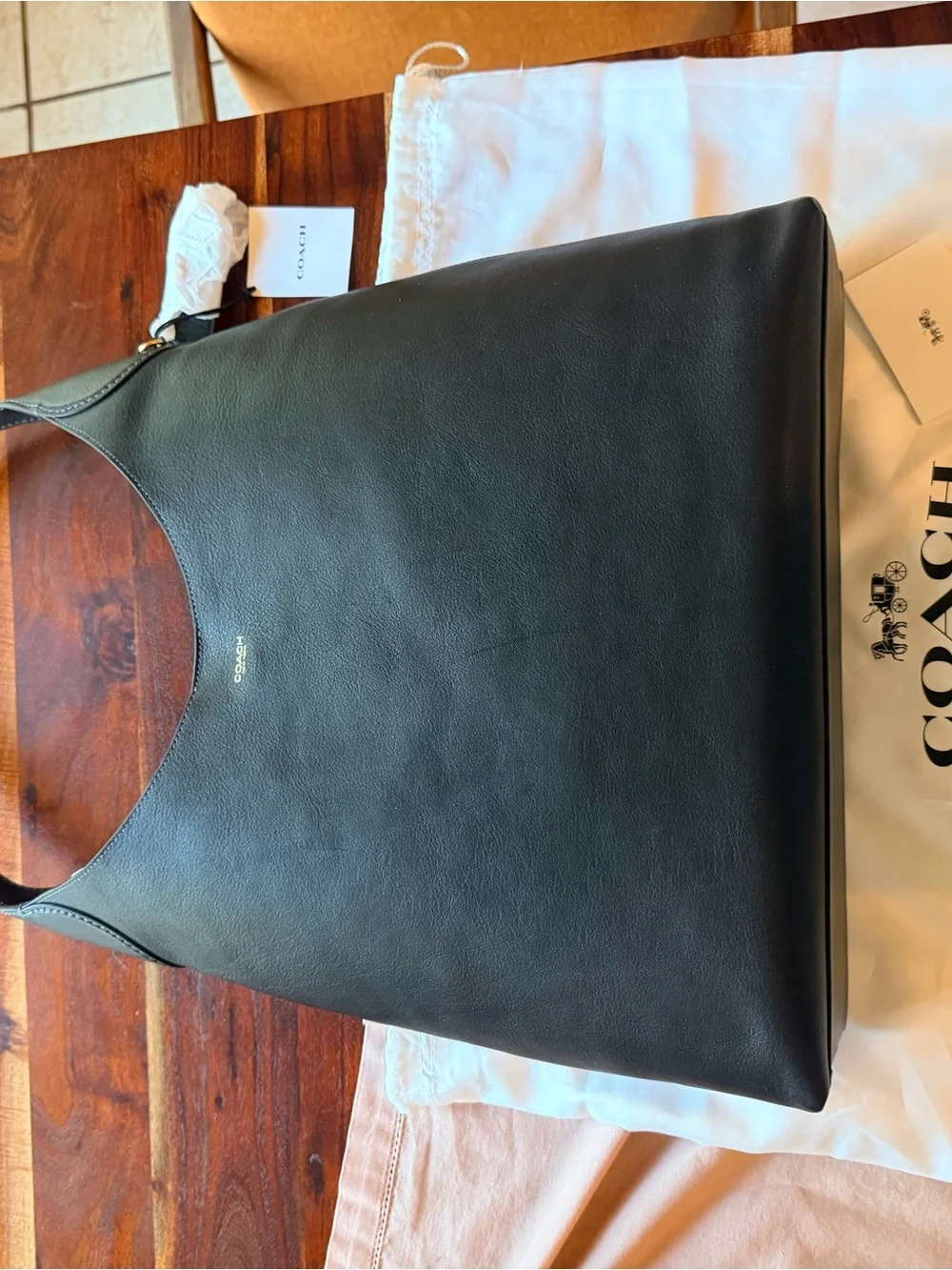 COACH Black Leather Shoulder Bag Brooklyn 39